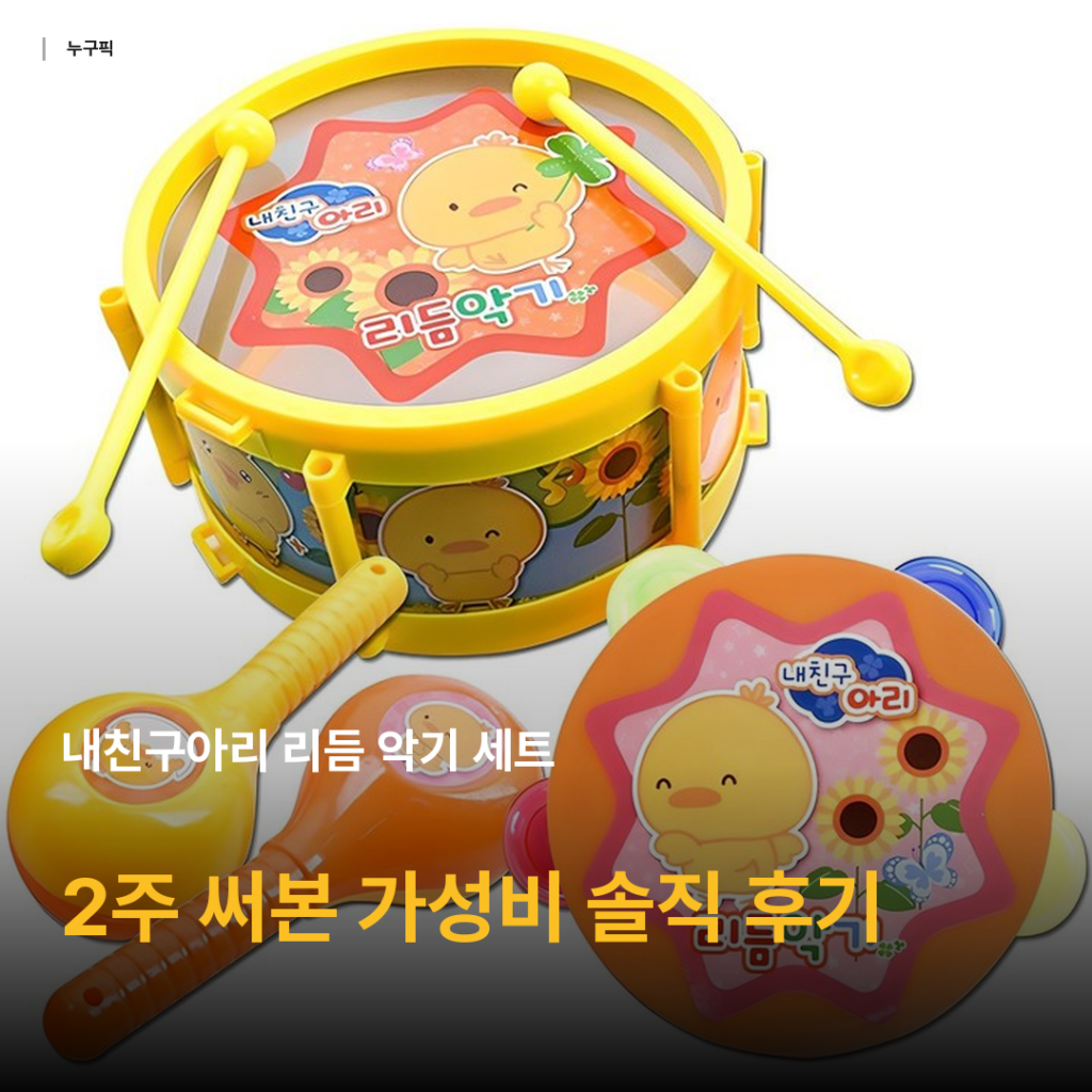 내친구아리 리듬 악기 세트, 4개월 아기랑 2주 직접 놀아본 5천원대 가성비 솔직 후기