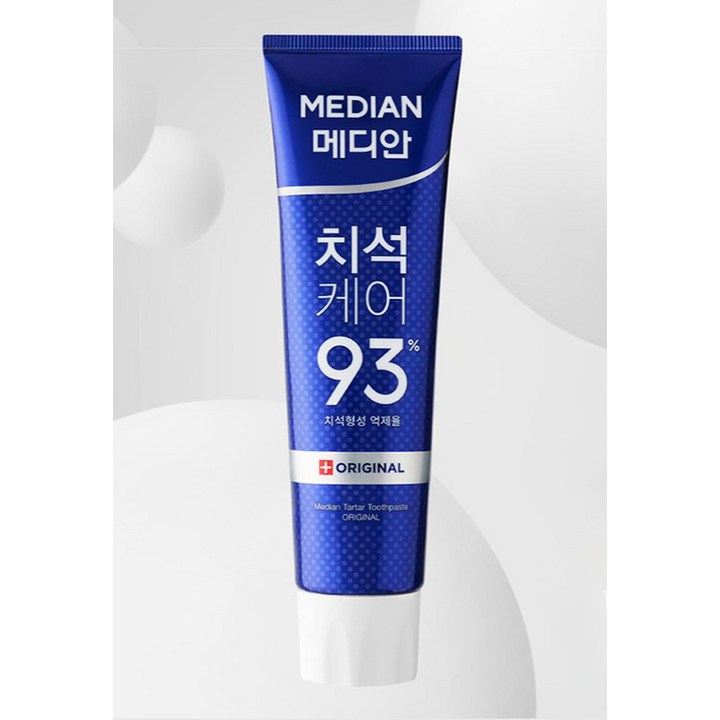메디안 치석케어 치약 정면 실사용 이미지