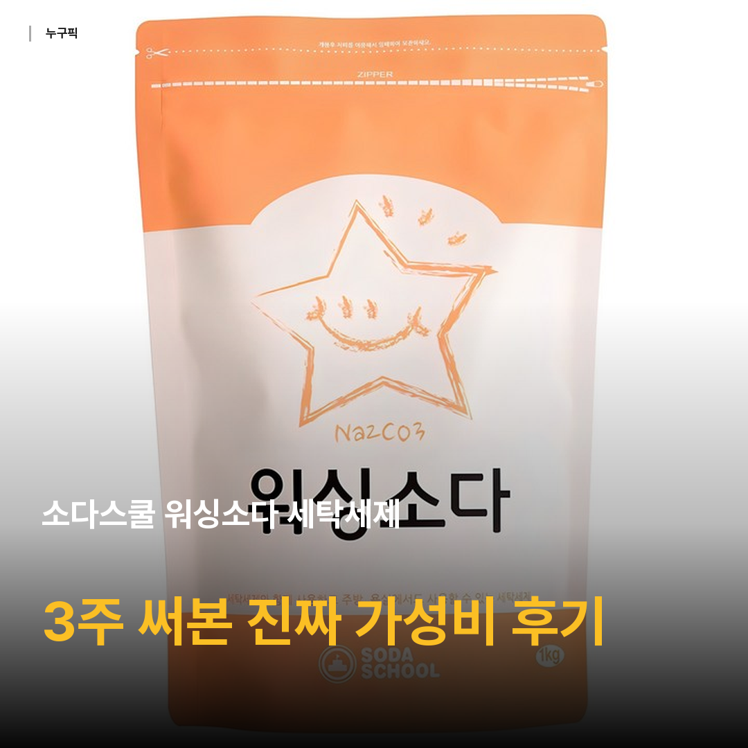 소다스쿨 워싱소다 세탁세제, 1kg, 1개