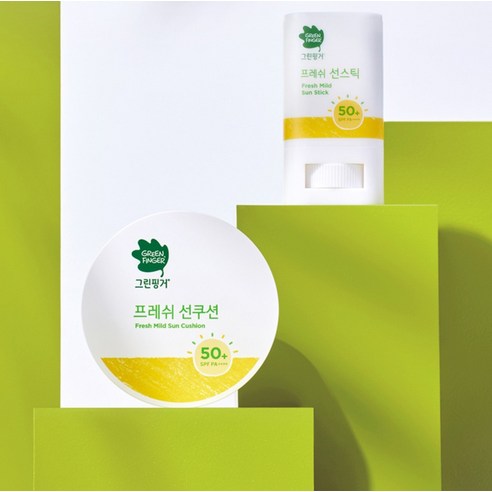 그린핑거 선스틱 발림 텍스처 클로즈업