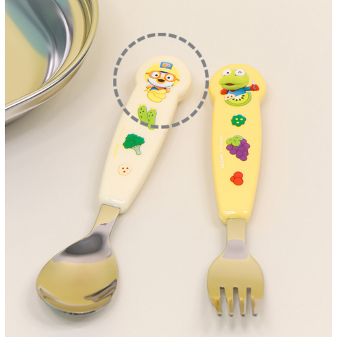 릴팡 뽀로로잡스 어린이 스푼 포크 케이스 세트 마무리 컷