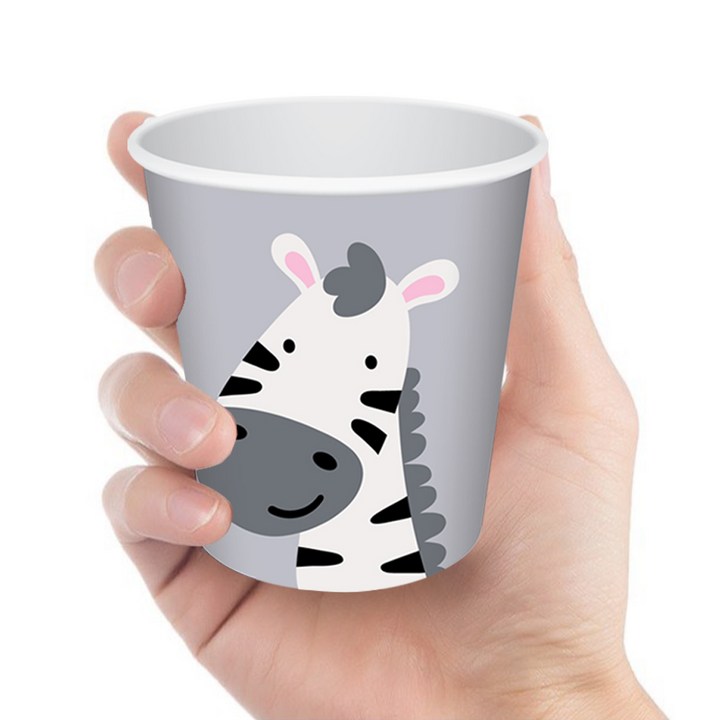 코멧 동물 종이컵 190ml 100개입 패키지 구성