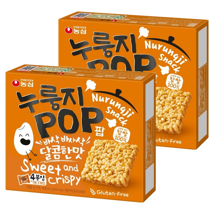 농심 누룽지팝 142g 2개 실사용 메인 이미지