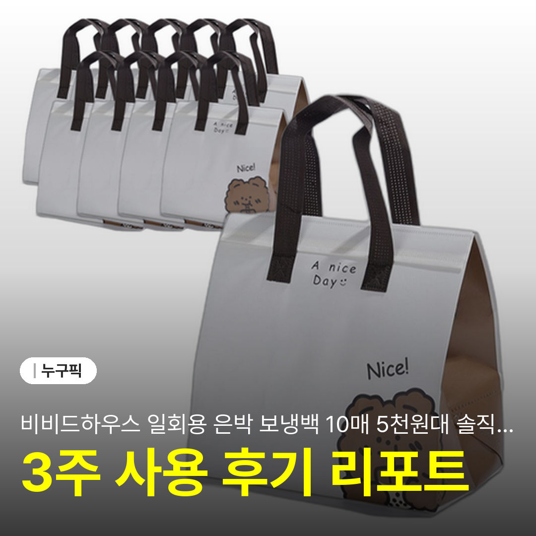 비비드하우스 일회용 은박 보냉백 10매 5천원대 솔직 리뷰 | 단점·장점·실사용 후기 2026