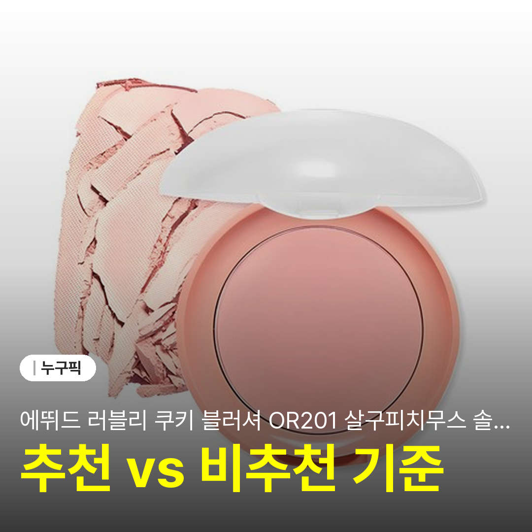 에뛰드 러블리 쿠키 블러셔 OR201 살구피치무스 솔직 리뷰 2026