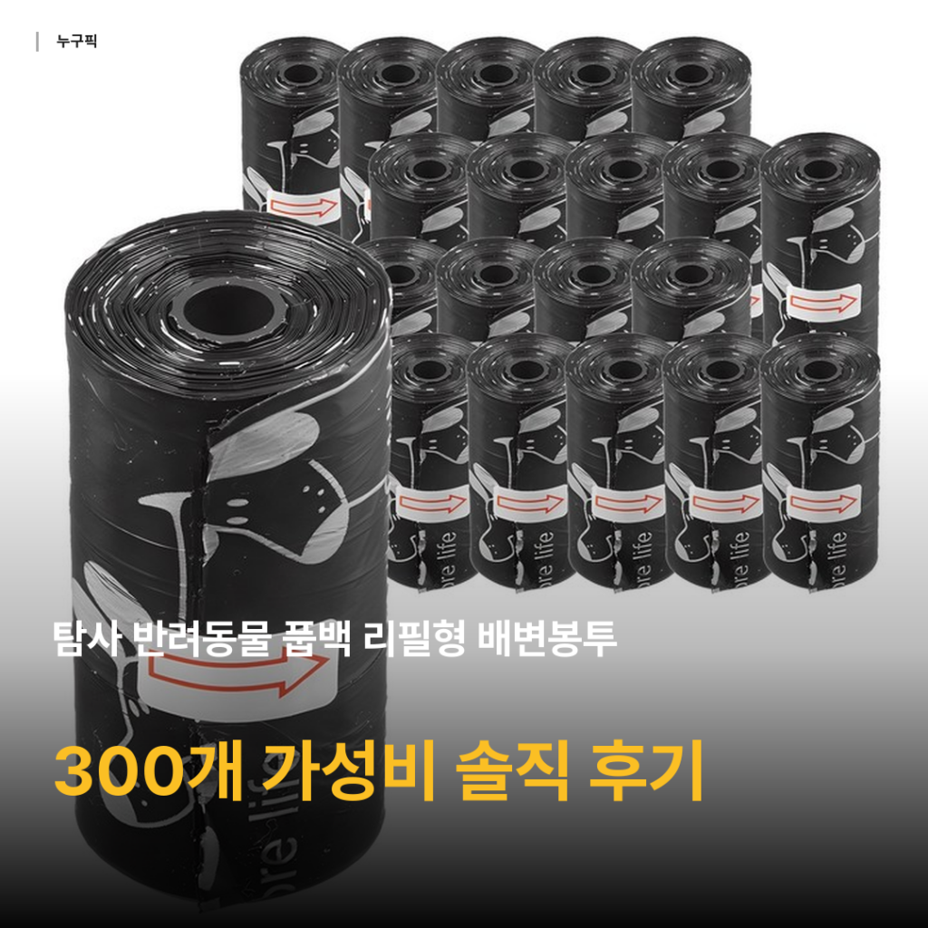 매일 쓰는 배변봉투, 탐사 반려동물 풉백 리필형 300개 가성비 솔직 리뷰 종합