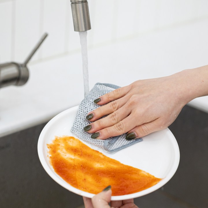 노스크래치 수세미 주방 활용 예시