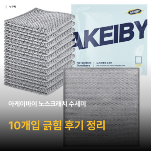 노스크래치 수세미 진짜 안 긁힐까 — 아케이바이 10개입 5천원대 리뷰 종합