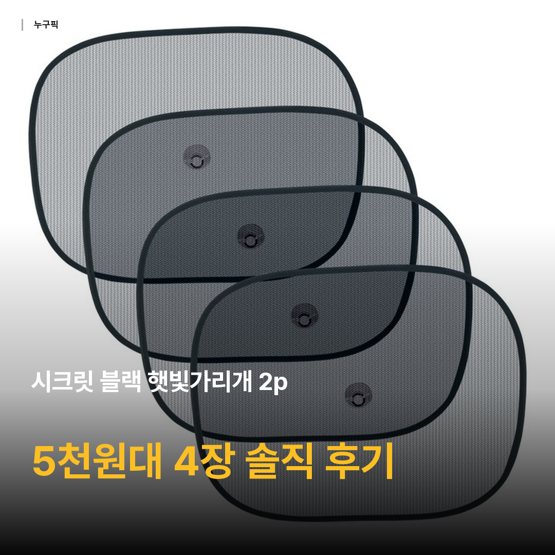 시크릿 블랙 햇빛가리개 2p