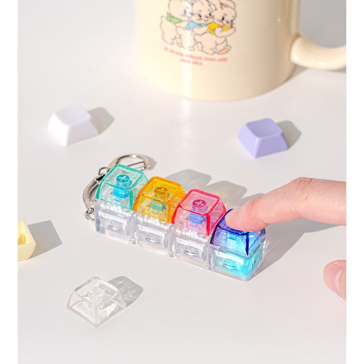 키캡 키링 LED 색감 이미지